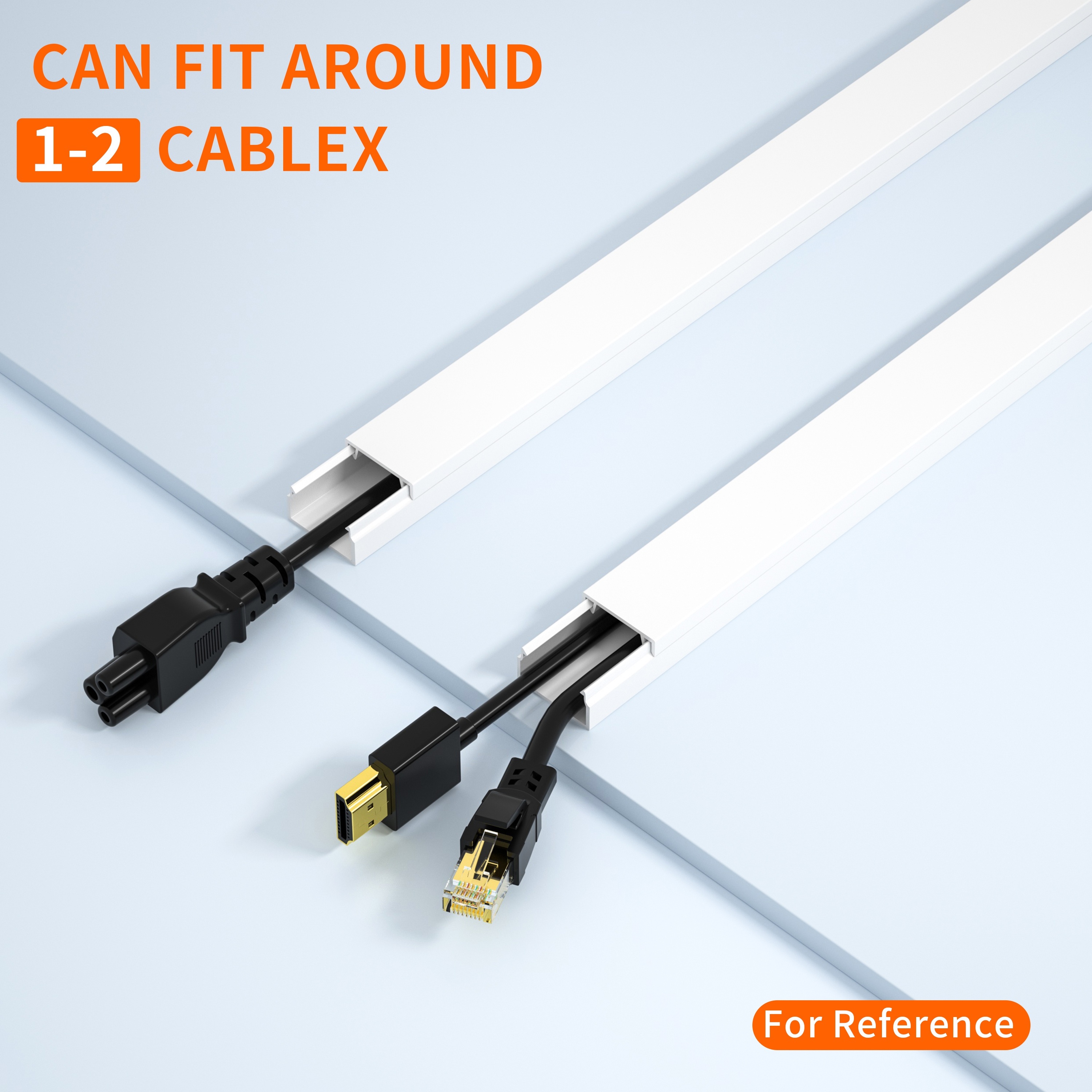 Ocultador de cables de TV – 62.8 pulgadas de PVC para organizar cables,  corrector de cables pintable para TV montado en la pared, canaleta de  cables