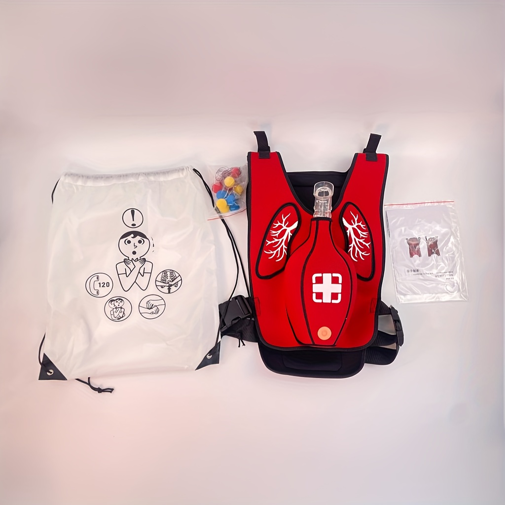 Image of Cpr Training Vest, Wearable Heimlich Training Vest, Adult Wearable Heimlich Training Vest, Heimlich Training Vest, Training Vest, , Diving Fabric, Trachea Obstruction Model