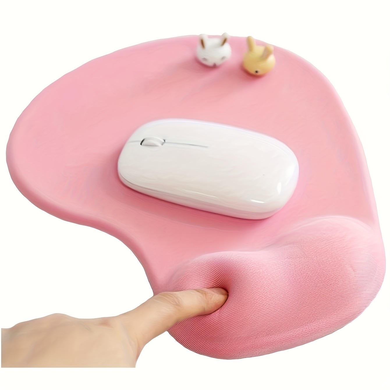 TEMU 1pc Cute Cartoon Sheep Silicone Thickened Office Mouse Pad, With Wrist Support And 3d Stereo Effect