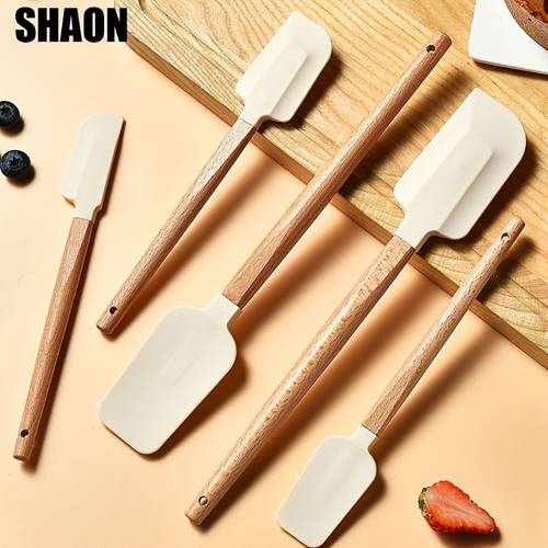 baking silicone spatula high temperature resistant cream cake spatula home baking cream scraper batter mixing spatula heat resistant non stick cream scraper for baking cooking and mixing