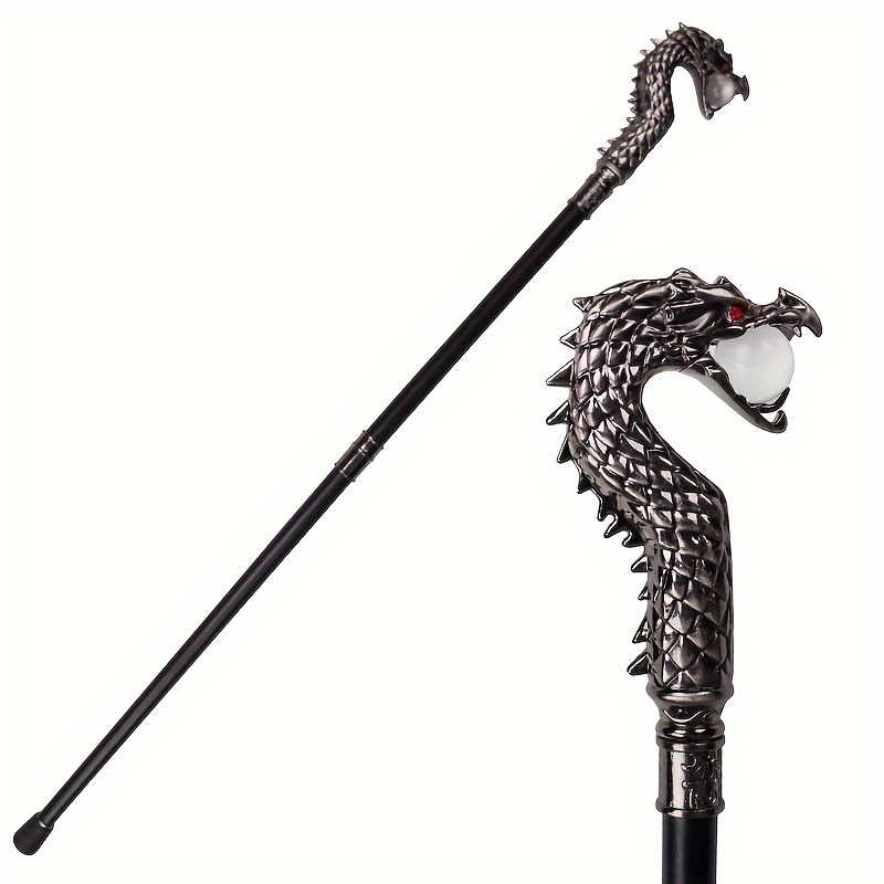 

1pc Tête de Dragon Canne, Bâton de Fête Rétro pour pour Cosplay & Fête