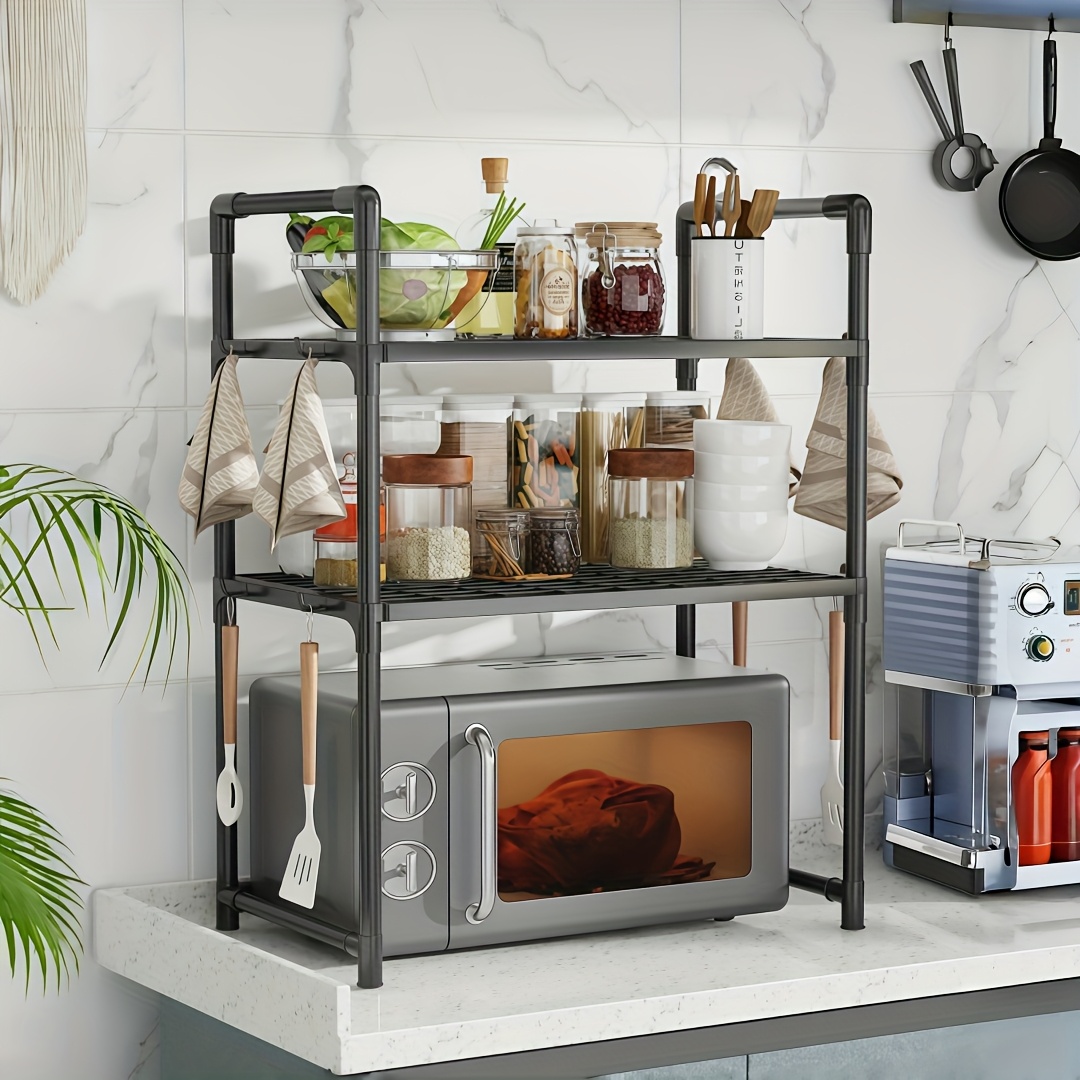kitchen multifunctional utility shelf 2 tier 3 tier shelf great for microwave and oven open spice organizer kitchen organizer utility racks Product details 4