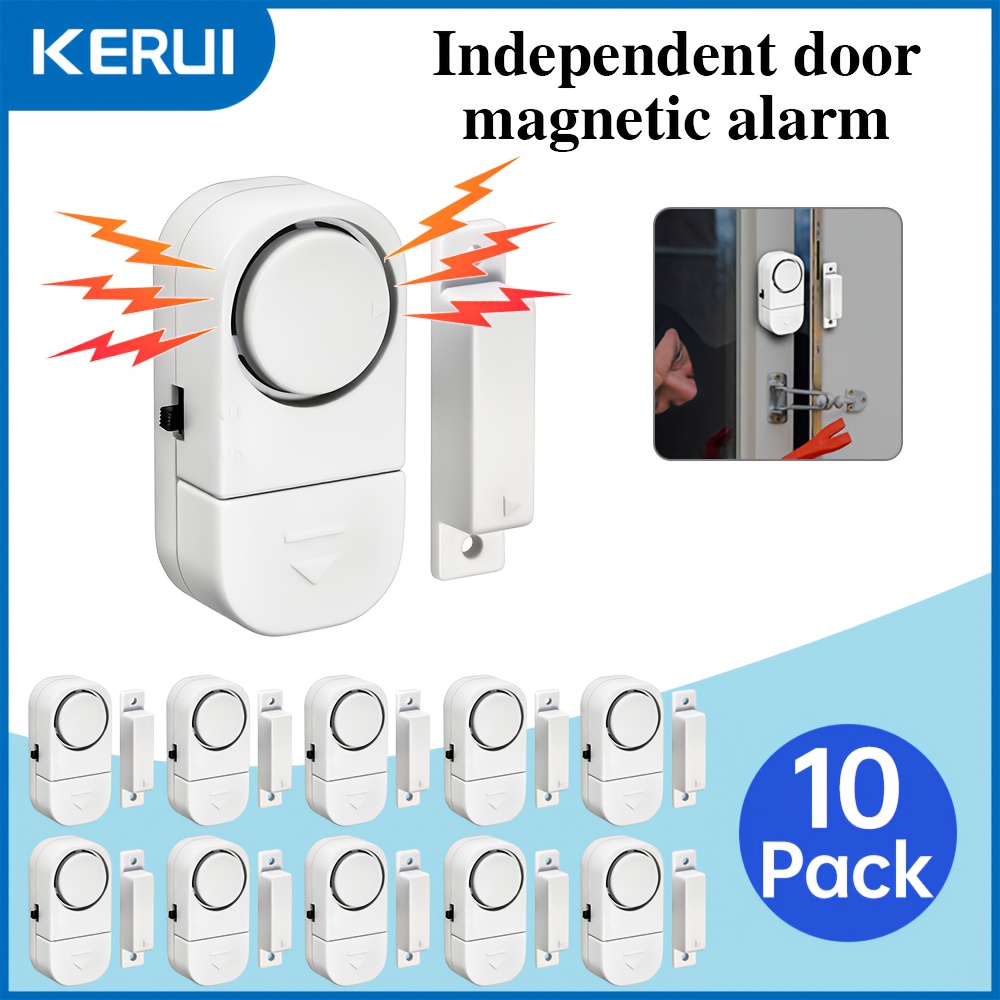 TEMU Door Magnetic Alarm, , Sticky Induction Door Opening Anti-theft Indoor Sensor, Safe And Magnetic Window Alarm - 10 Pack, Door Security Alarm,