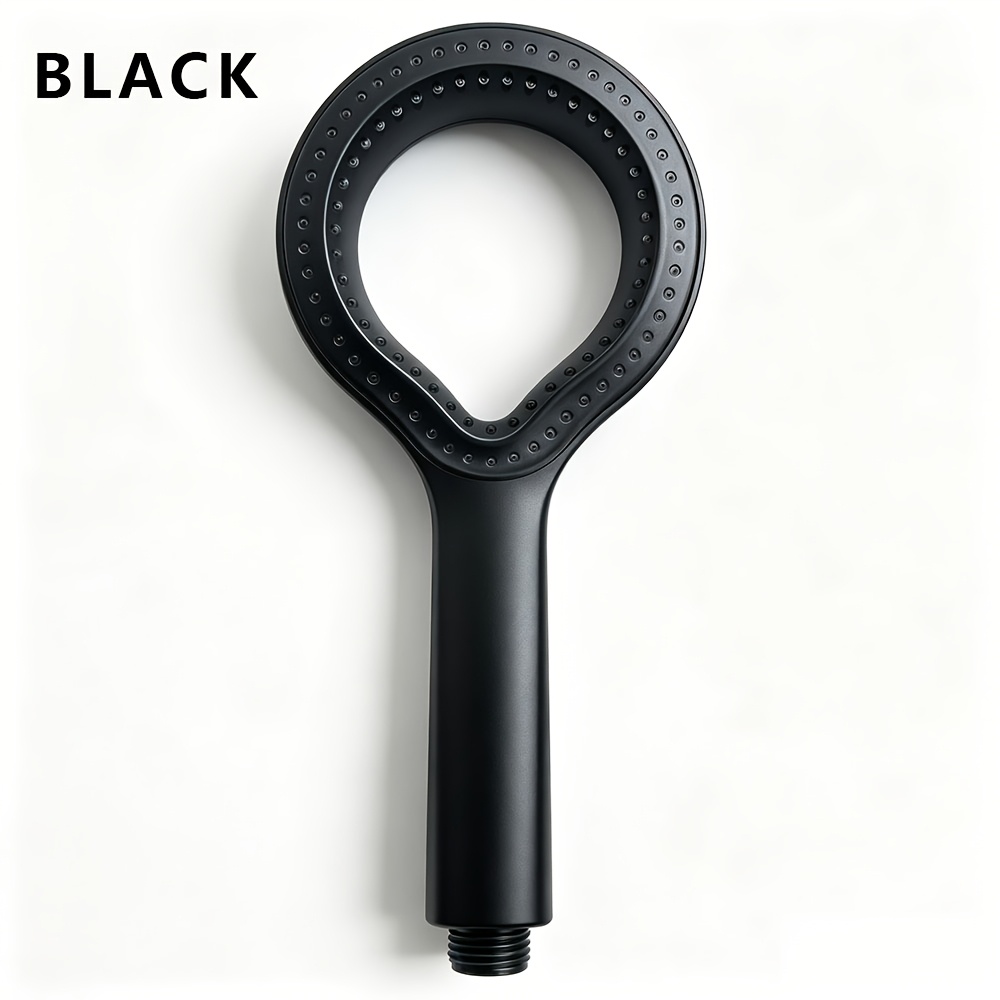 TEMU Pomme de douche circulaire haute pression en plastique non flexible, pomme de douche , pomme de douche à pression, pomme de douche à main, pomme