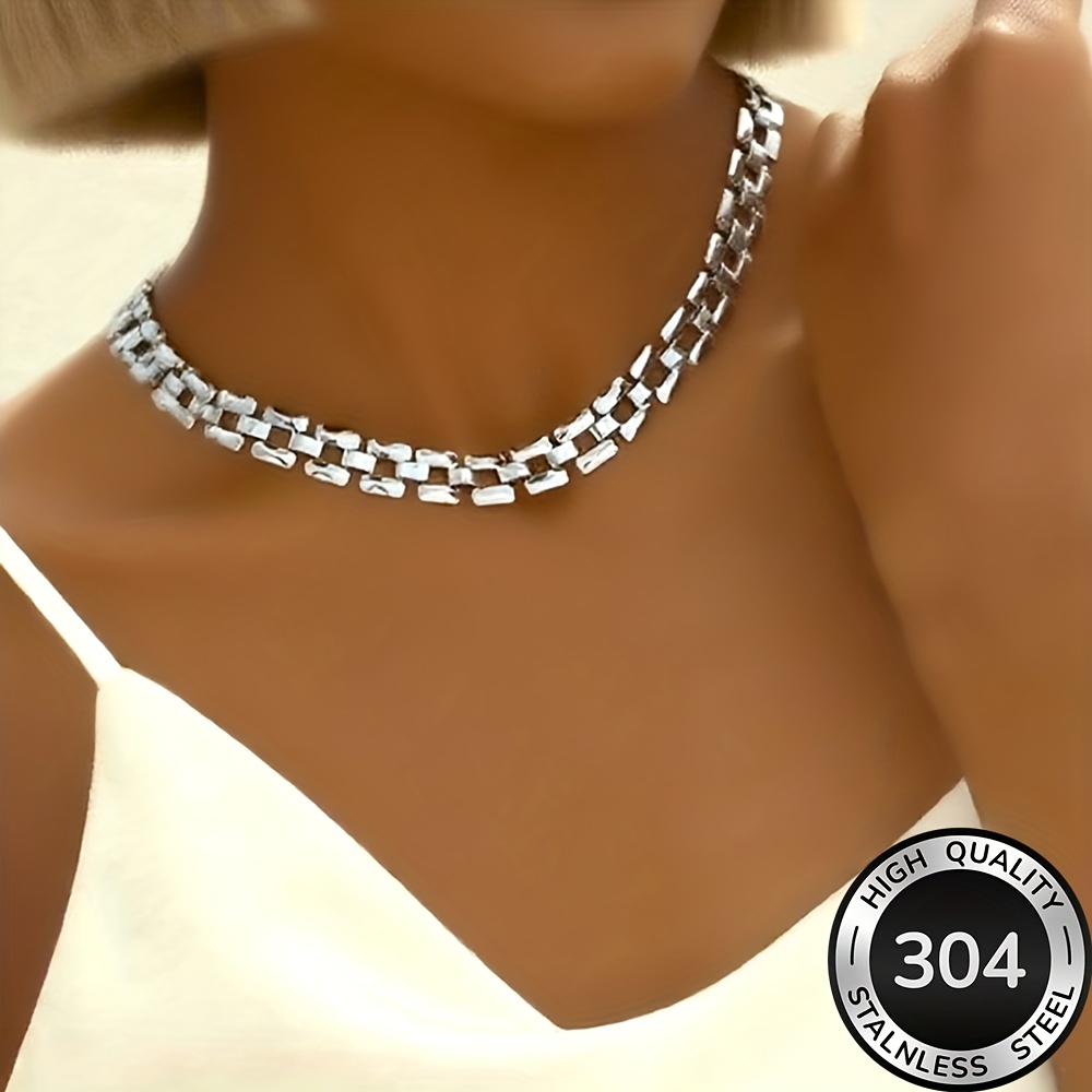 Hoogwaardige Roestvrijstalen Gouden Ketting, Vervaagbestendig, Eenvoudig en Elegant, Modieuze Damesketting voor Dagelijks Gebruik of Feesten, Damesmode Sieraden, Verfijnd Cadeau voor Vrouwen