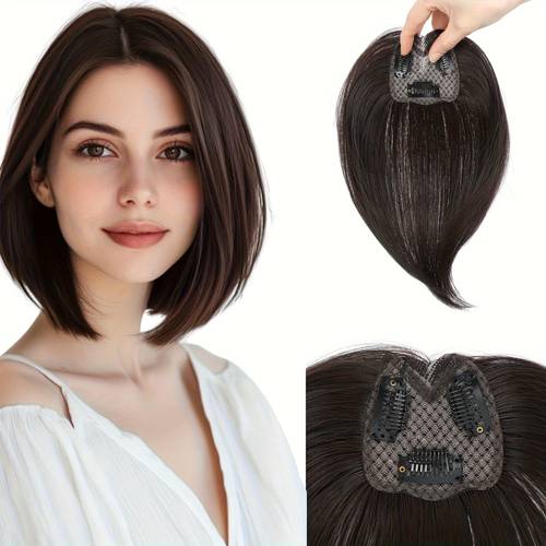 imagen del artículo extensiones de cabello para mujeres con adelgazamiento, toppers 360° 3d, piezas de cabello con clip, flequillo , para un estilo mejorado ( , )