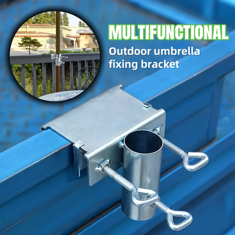 Morsetto Con Clip Per Ombrellone Da Terrazza E Balcone – Fissaggio Per Ringhiere E Aste Piccole