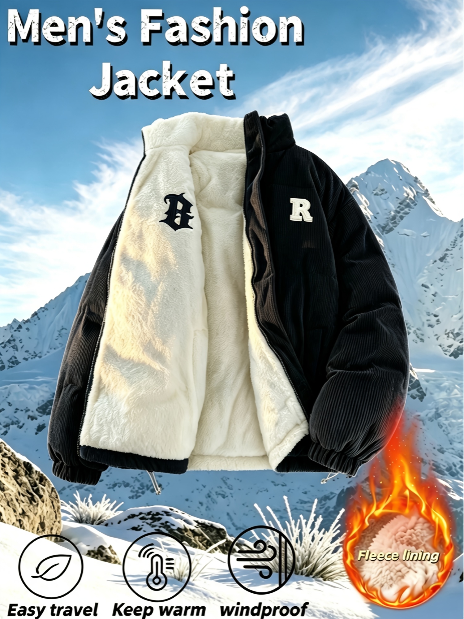 Double-Faced Wearable Ultra-Warm Lamb Fleece Jacket
