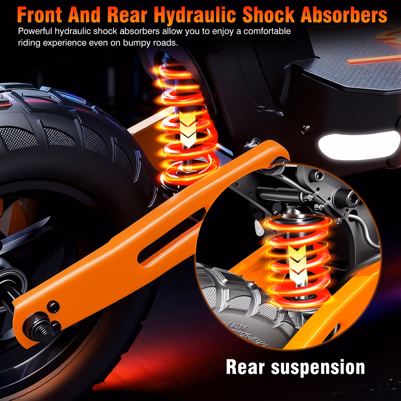electric folding scooter 749w motor 19 9 27 8mph 48v 25ah battery 35miles range 500lbs load capacity 11 inch vacuum tires urban commuting outdoor adventure electric scooter Product details 6