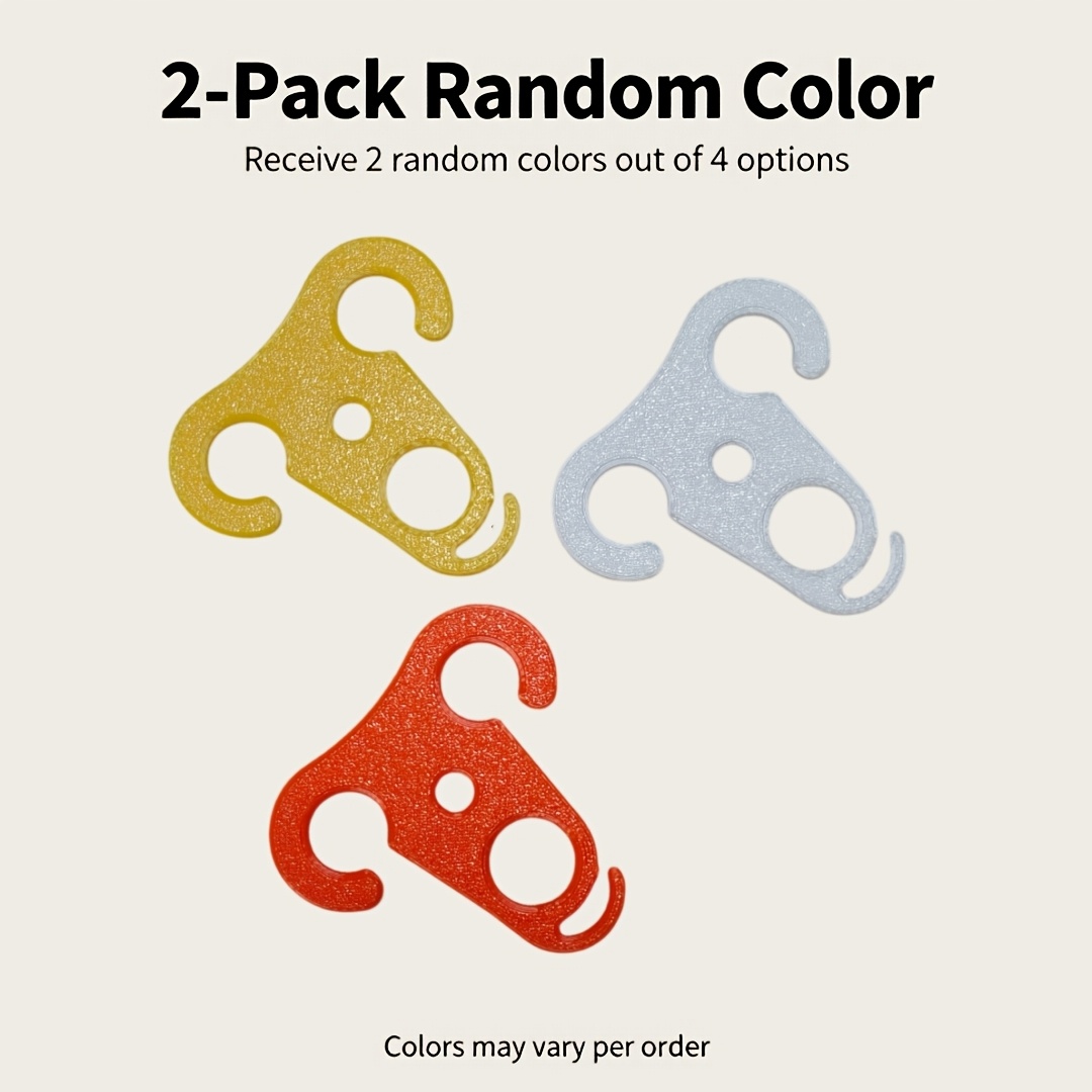 TEMU 2pcs Clothesline Windproof Hooks, Outdoor Clothespins Anti-falling Fixed Buckles, Non-slip Limit Clips, Random Colors, Clothes Pins