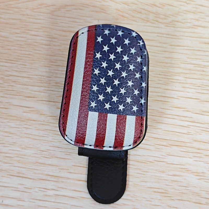 1 Glasses Holder With Pattern, Multifunctional Sun Visor Clip, Car Sun Visor Storage Clip, Card And Bill Holder