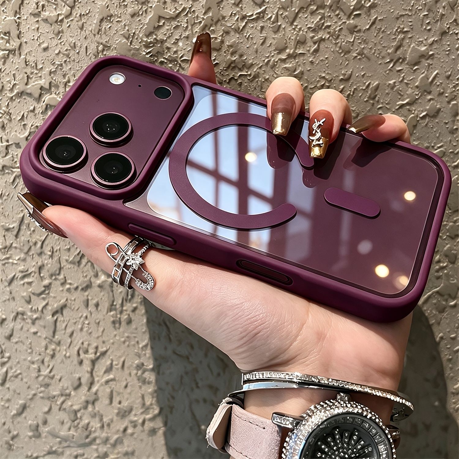 TEMU Phone Case - [luxury Magnetic Case] Magnetic Clear Case Suitable For Iphone 18 Pro Max 18 Pro 17 Pro Max 17 Pro, Slim Transparent Cover, Stylish