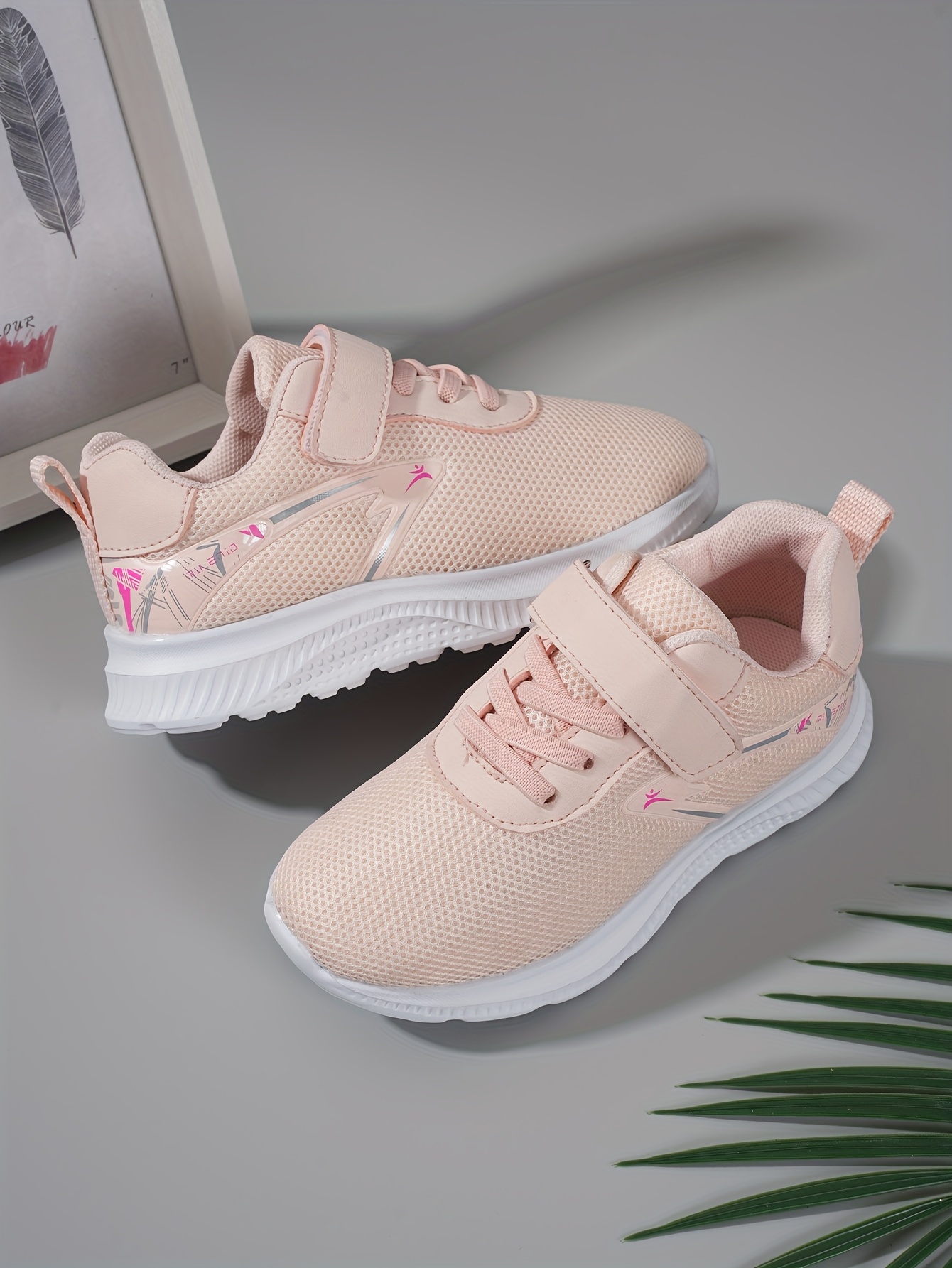 Girls' Fashion Casual Sneakers, Lightweight and Comfortable for All-Season Indoor & Outdoor Sports, Pink Campus Style