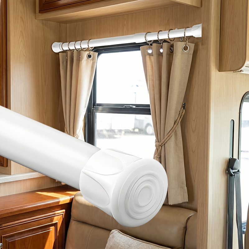 *. weiße Spannstange, verstellbare Feder-Gardinenstange ohne Bohren, Feder-Spannstangen für Fenster-DIY-Projekte, Schrank, Kleiderschrank, kleine Gardinenstangen, kurze Spannstange