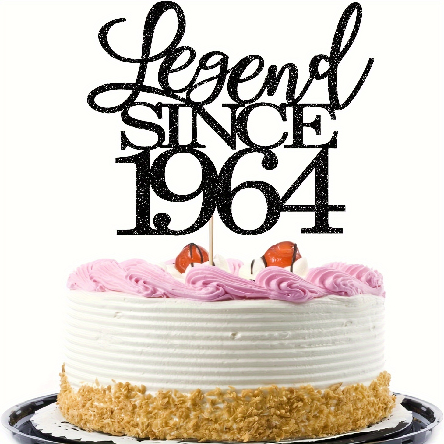 

Legend Cake Topper: 60 Years With A Glittery, Design - Birthday Parties And Decoration