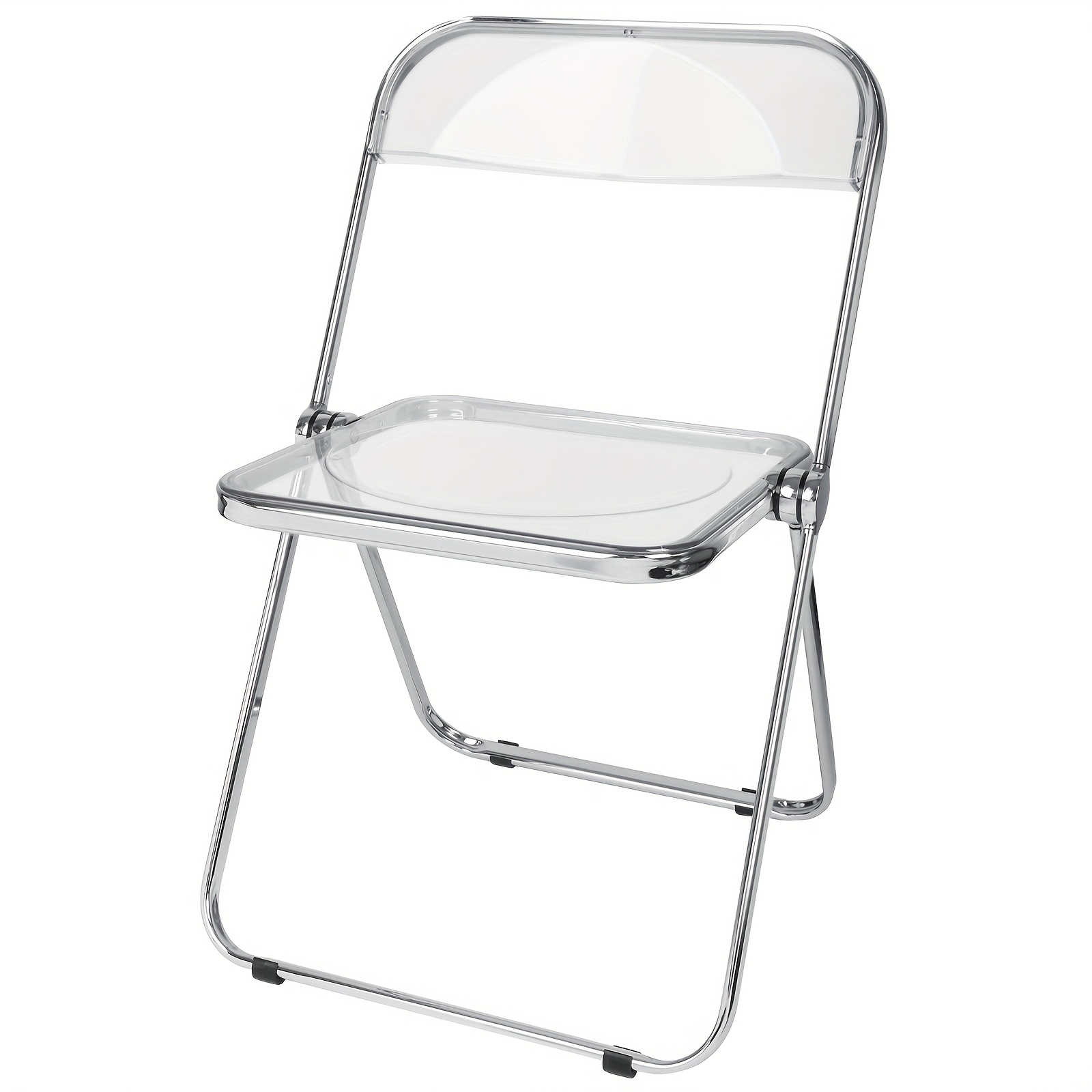 TEMU Sedia da Ufficio in Acrilico Compatta con Schienale | Design Moderno da Pulire per Domestici, Aree di Accoglienza e Sale Riunioni (Design , e
