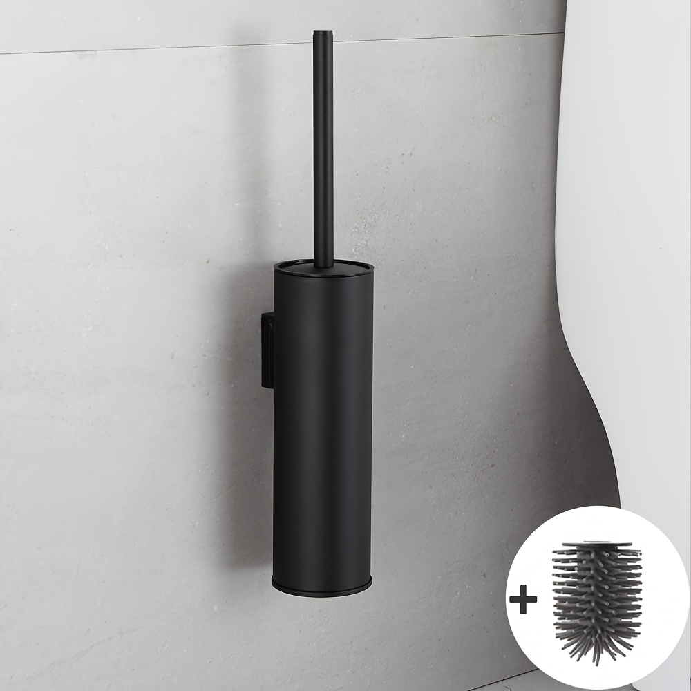 TEMU Cepillo de baño dorado para en la pared, cabezal de cepillo que no daña la cerámica, cabezal de cepillo duro fácil de limpiar, , negro y ,