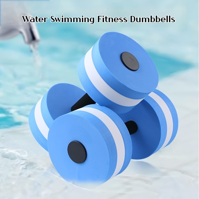 

2-pack Eva Foam Water Dumbbells, Lightweight Floating Exercise Weights For Swimming, Aerobic Fitness, Unisex Swim Training Equipment, Blue