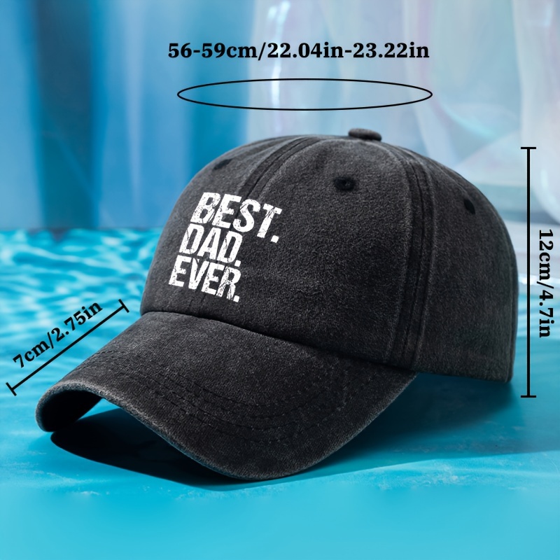 best dad ever mens vintage washed baseball lightweight polyester