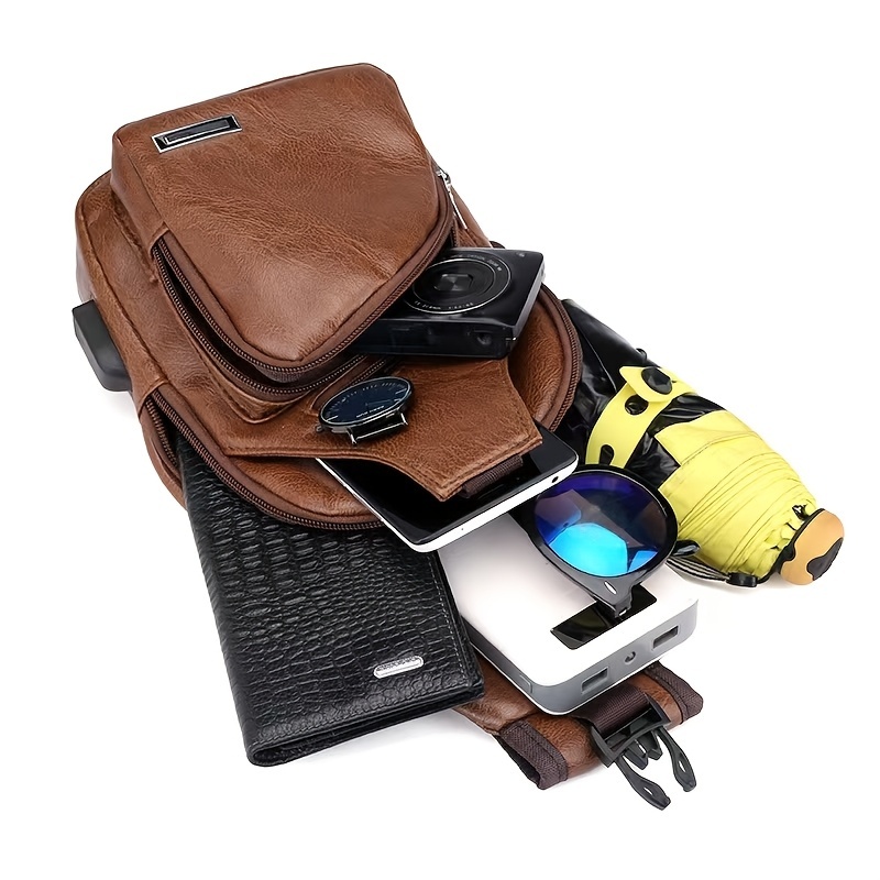TEMU Crossbody Men's Bag, European Easy Casual Trendy Shoulder Bag, Essential For Fashionable Individuals, Suitable As A Gift For Father