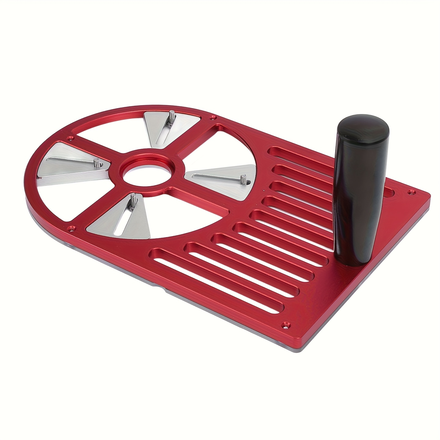 Image of Allsome Adjustable Trimming Machine Workbench Base - High-quality Aluminum Alloy, Lightweight & Portable, 65mm-132mm Compatibility, With Slider & Stability Enhancements, Red