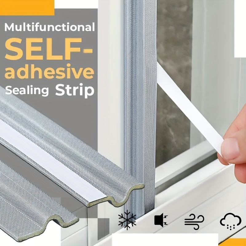   fabric window seal strip for aluminum and steel frames self   insulating weatherstrip for sliding and   windows energy saving draft exclusion soundproofing foam tape 1 roll details 1