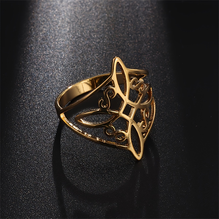 1 Stainless Steel Celtic Ring For Women, A Quarter Witchcraft Geometric Ring, Talisman Jewelry Gift