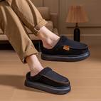 house slippers men with soft fuzzy lining and thick memory foam insulation perfect as warm winter slippers