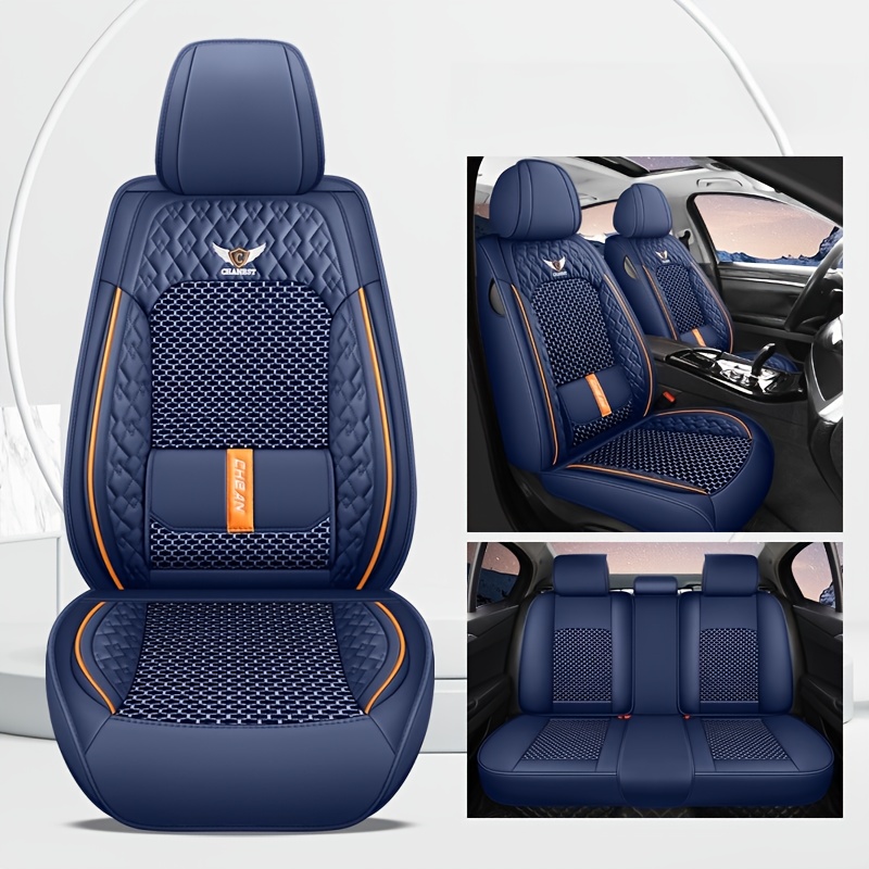 TEMU 5- Car Covers Full Set - Universal Fit For Most Cars, Suvs & Trucks - Premium Faux Leather With Full Wrapping - Waterproof & Anti-slip - All