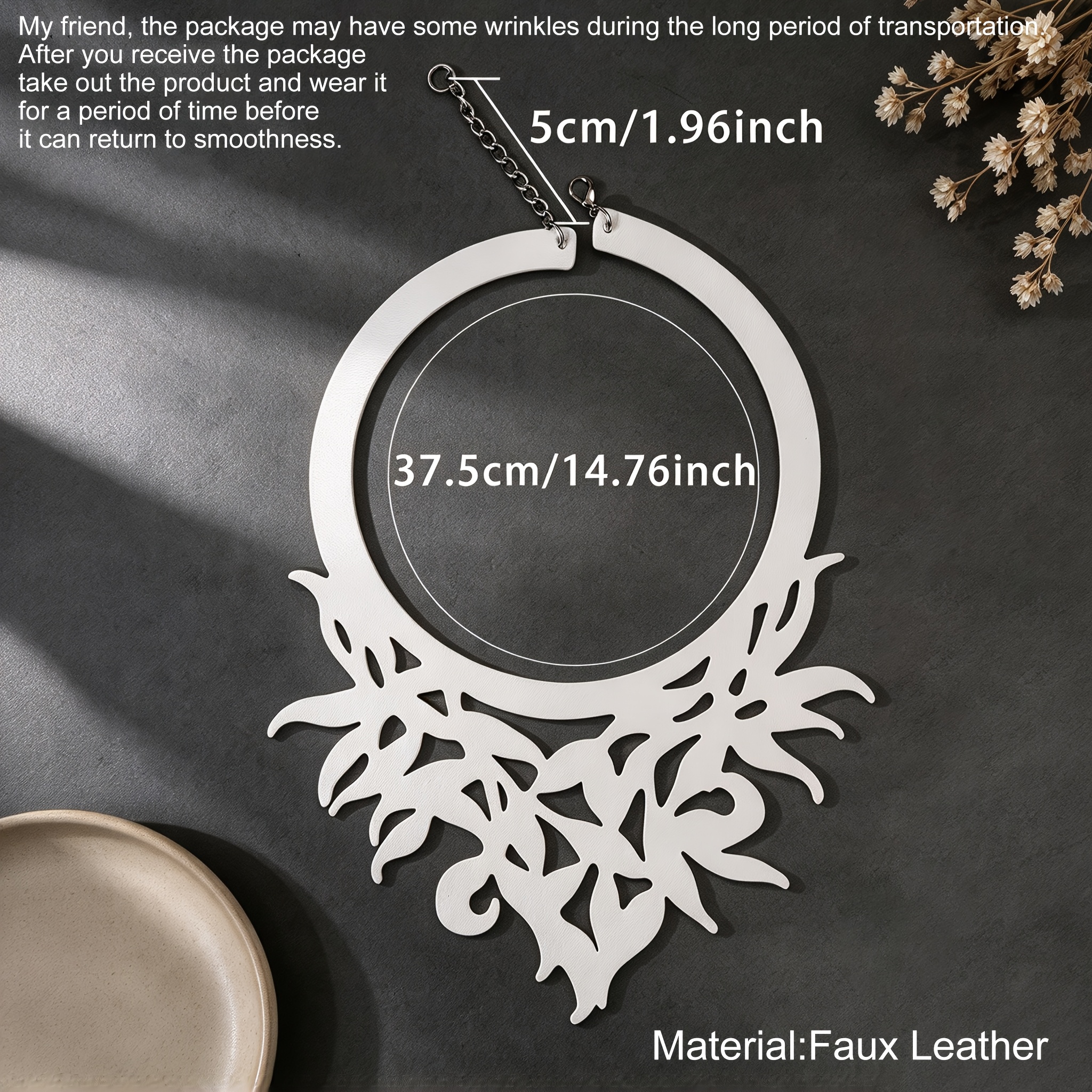 Gothic Hollow-Out Floral & Leaf Double-Layer Choker Necklace