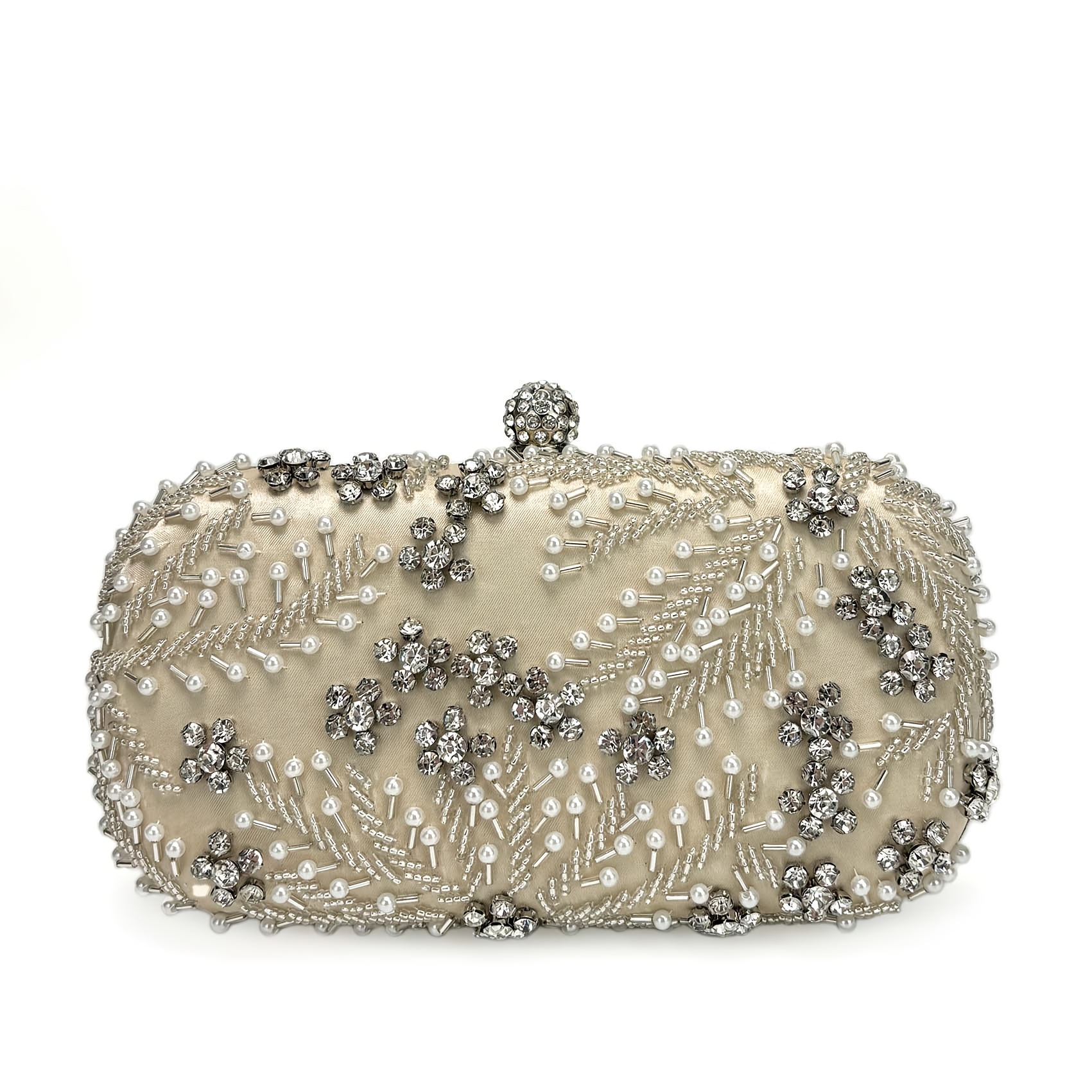 TEMU Banquet Party Handmade Rhinestone Bead Exquisite Banquet Valentine's Day Gift Wedding Dress Party Handheld Crossbody Handheld Women'