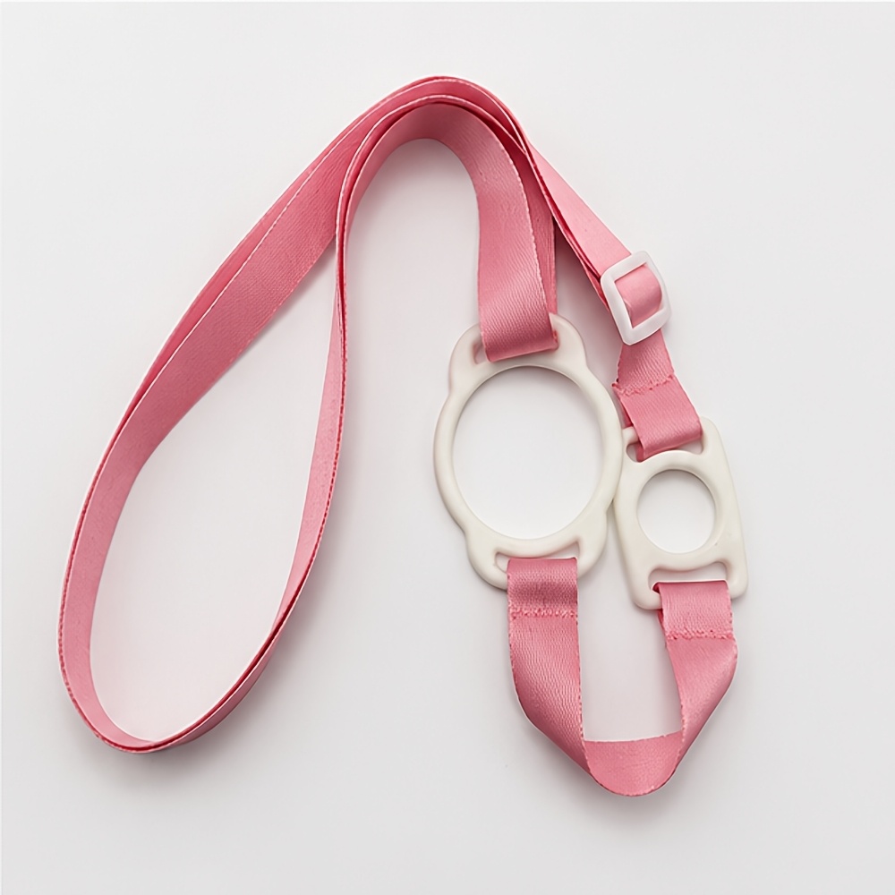 TEMU Sangle de bouteille d'eau 2-en-1 réglable, porte-gobelet bandoulière avec manchon à anneau en silicone pour voyage, marche, activités de