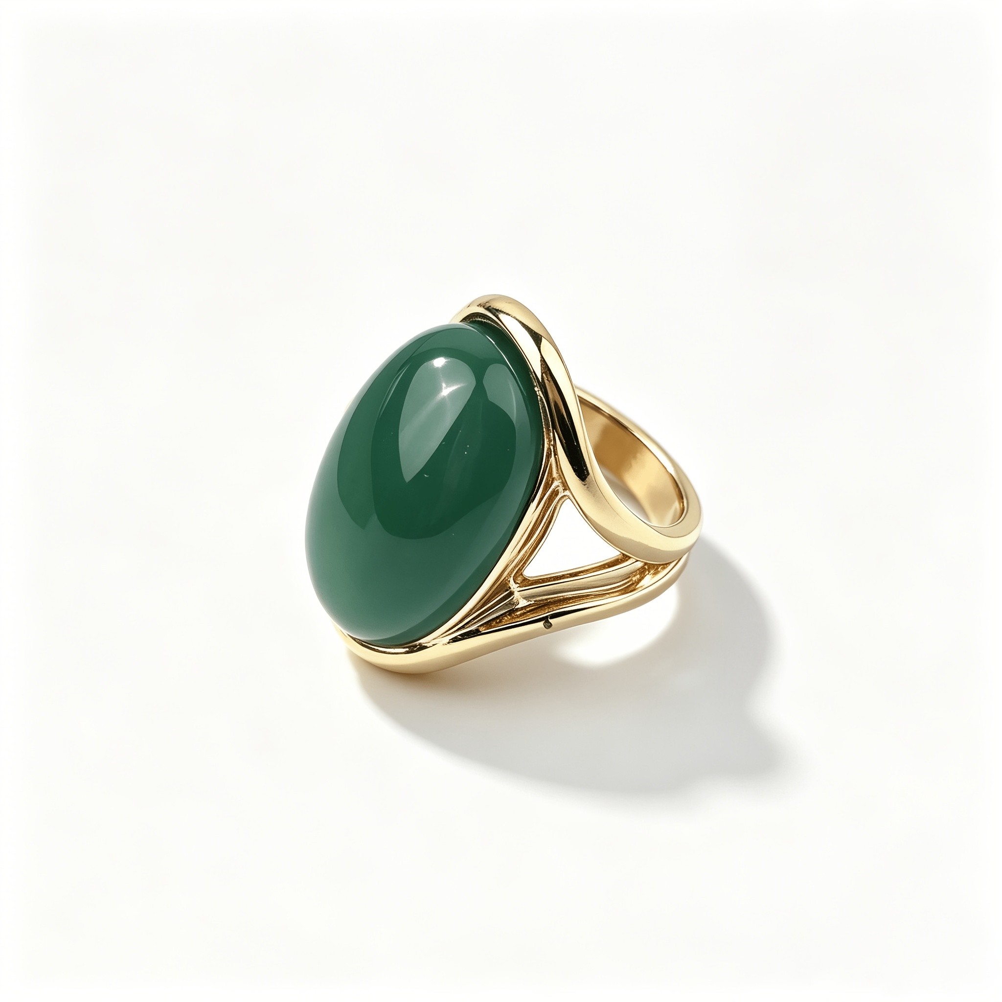 TEMU Un anillo dorado de moda con esmeralda de , adecuado para usar , festivales, ocasiones y otros