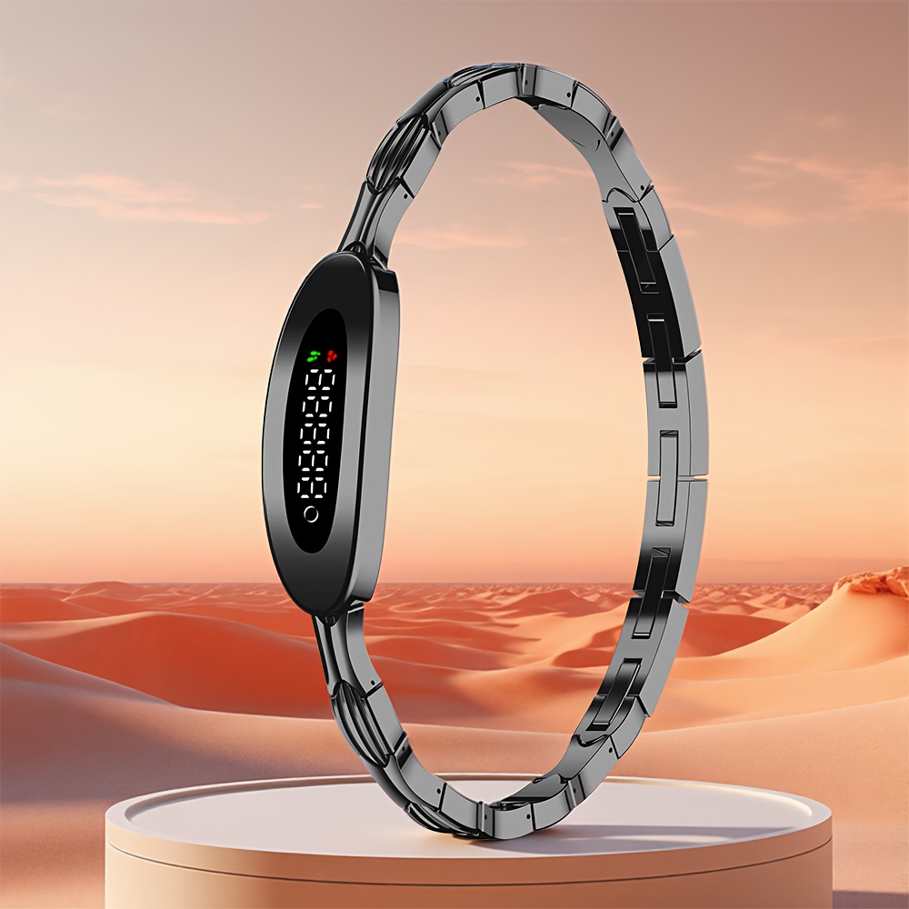 GWENLAND 1pc Smart Bracelet, Smart Band, Smart Watch, Supports Wireless 5.2, Pedometer, Sleep Monitoring, Multiple Sports Modes, Women'S Health, Remote Photography, Metal Watch Band, Women'S Additions, USB Charging - Image 3