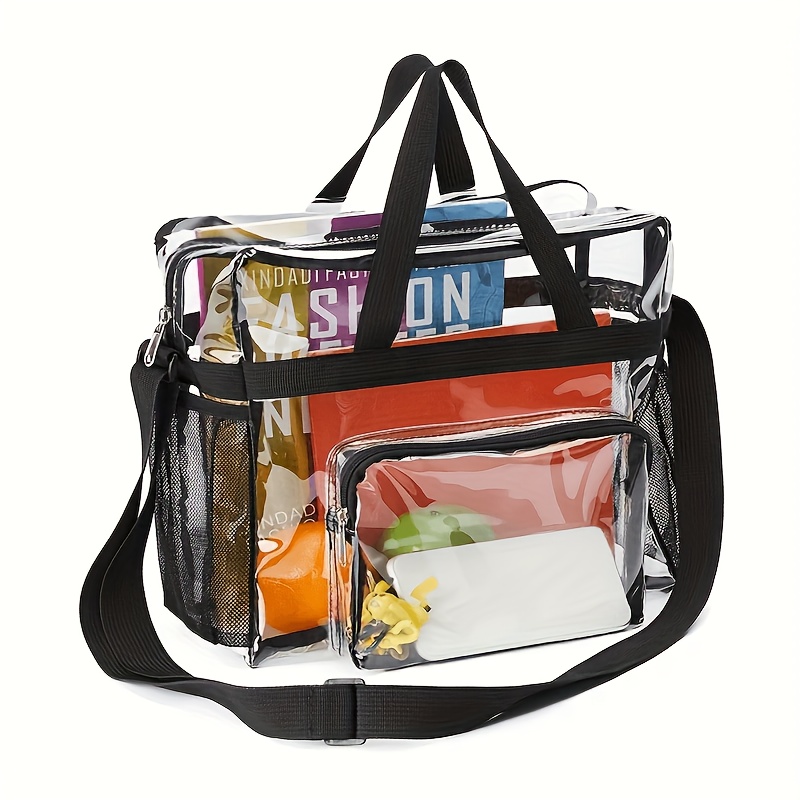 

Chic Transparent Tote Bag For Women - Waterproof Pvc, Large Capacity, Perfect For Beach Vacations & Shopping Beach Bag Beach Bag Accessories