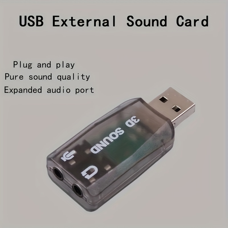 Carte Son USB Adaptateur Audio USB Vers Prise Casque 3,5 Mm