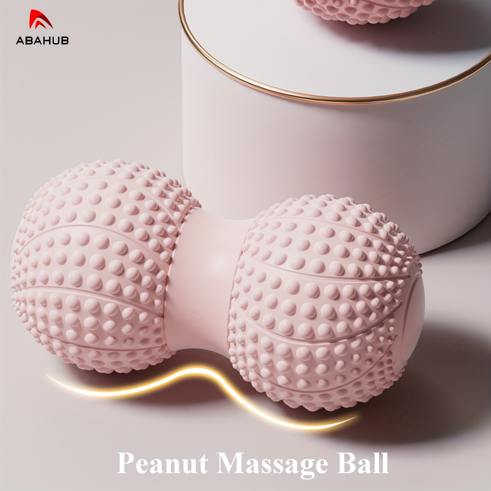 

1pc Abahub Peanut Massage Ball - Tpe Material, Multi-use For Muscle , Foot, Back, Arm, Waist - Adult Fitness & Yoga Tool