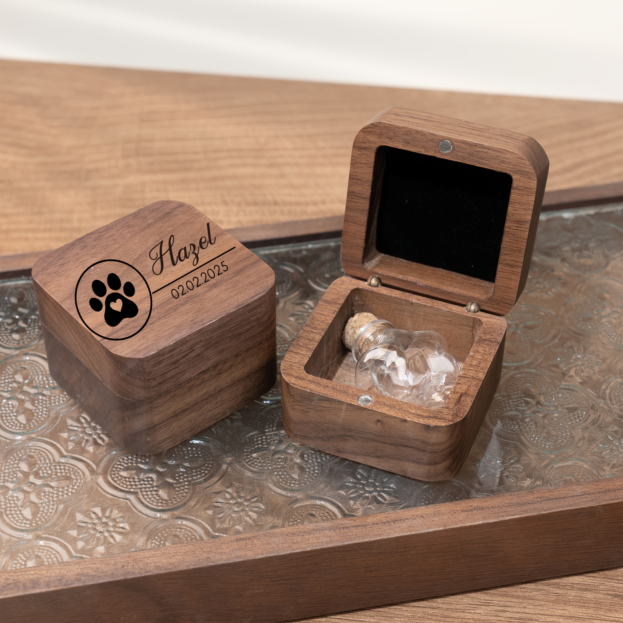 Customized Pet Hair Commemorative Box for Dogs and Cats