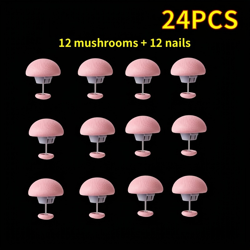 TEMU 24pcs Quilt Fasteners - Detachable And Reusable, Mushroom-shaped, No-pin Invisible Non-slip, Easy To Clean. Suitable For Securing Quilts,