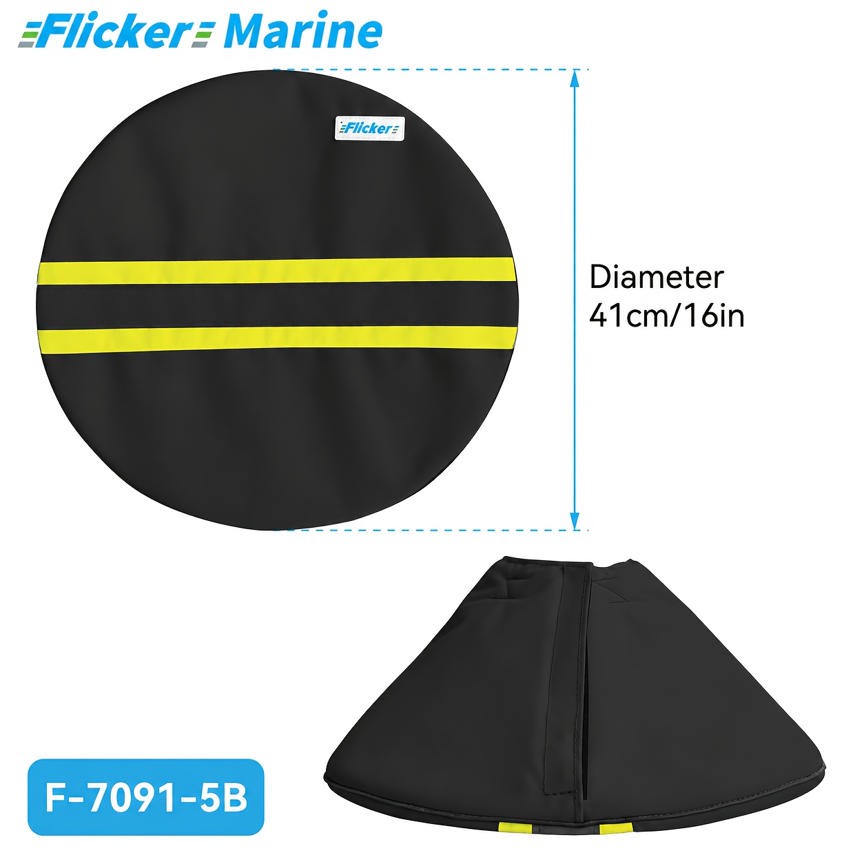 Boat Engine Propeller Cover with Reflective Strips for Night Visibility