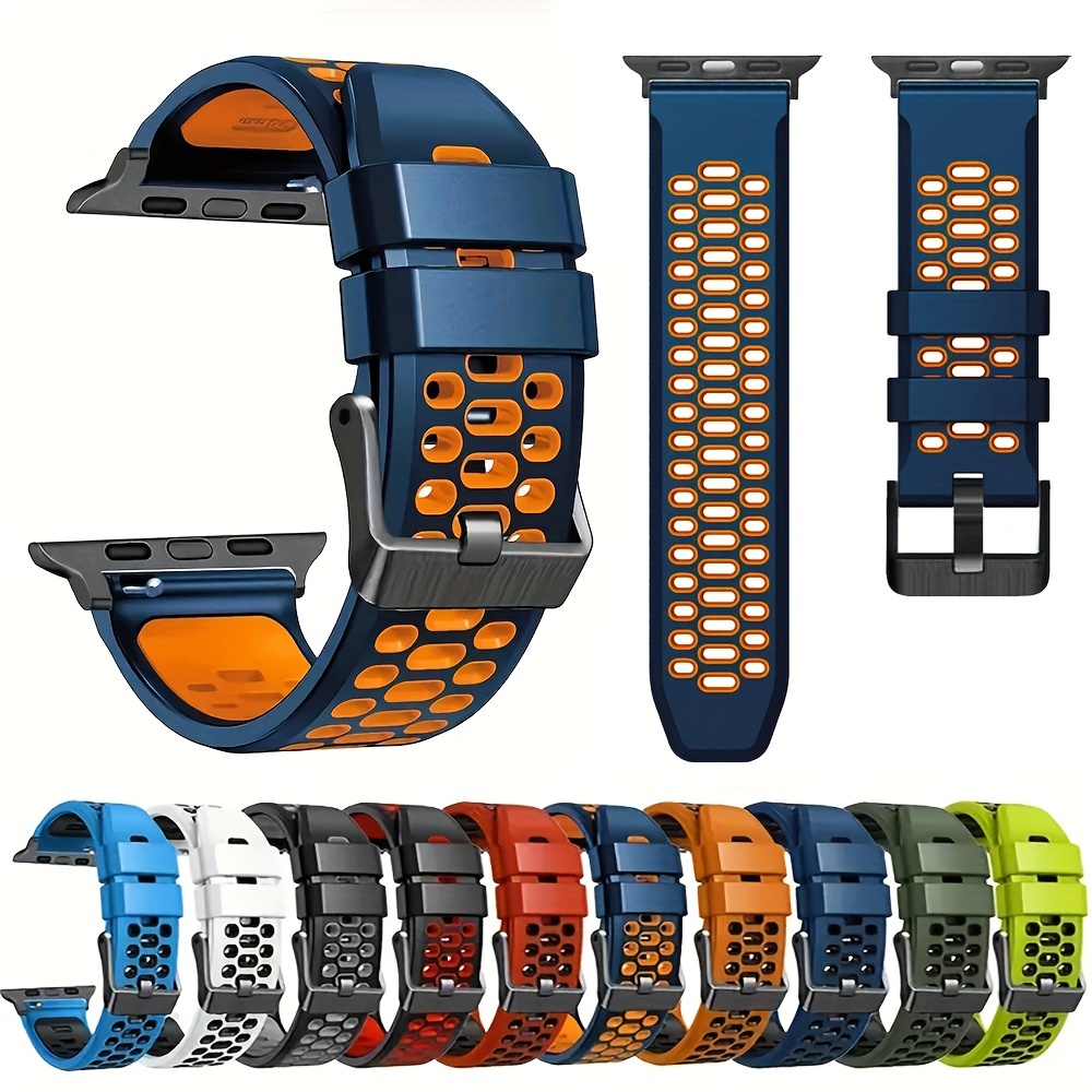 

New Silicone Strap For Watch Ultra 49mm Sports Band For Iwatch Series 9 8 7 Se 6 5 4 3 45mm 44mm 42mm Bracelet Wristbands
