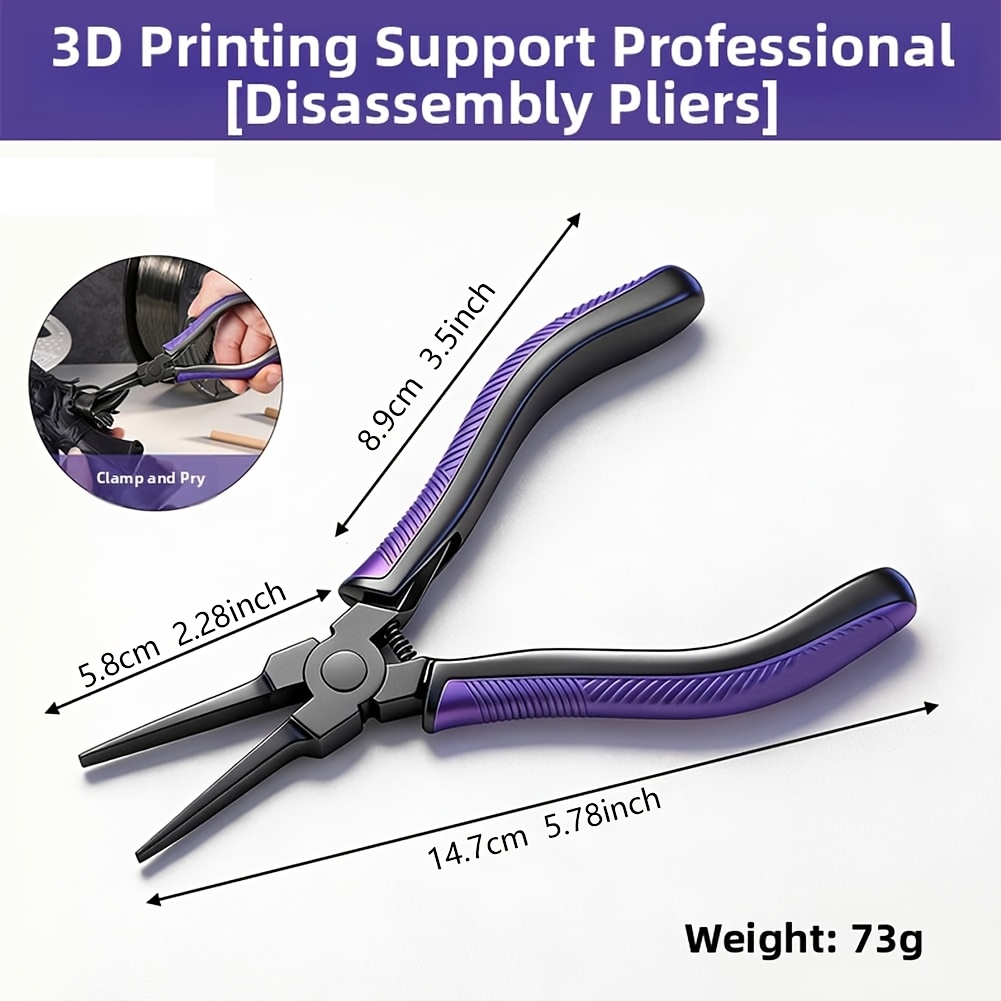 TEMU Pince de retrait de supports d' en acier ultraléger avec poignée ergonomique confortable et coupe de à tête plate pour un détachement effort des