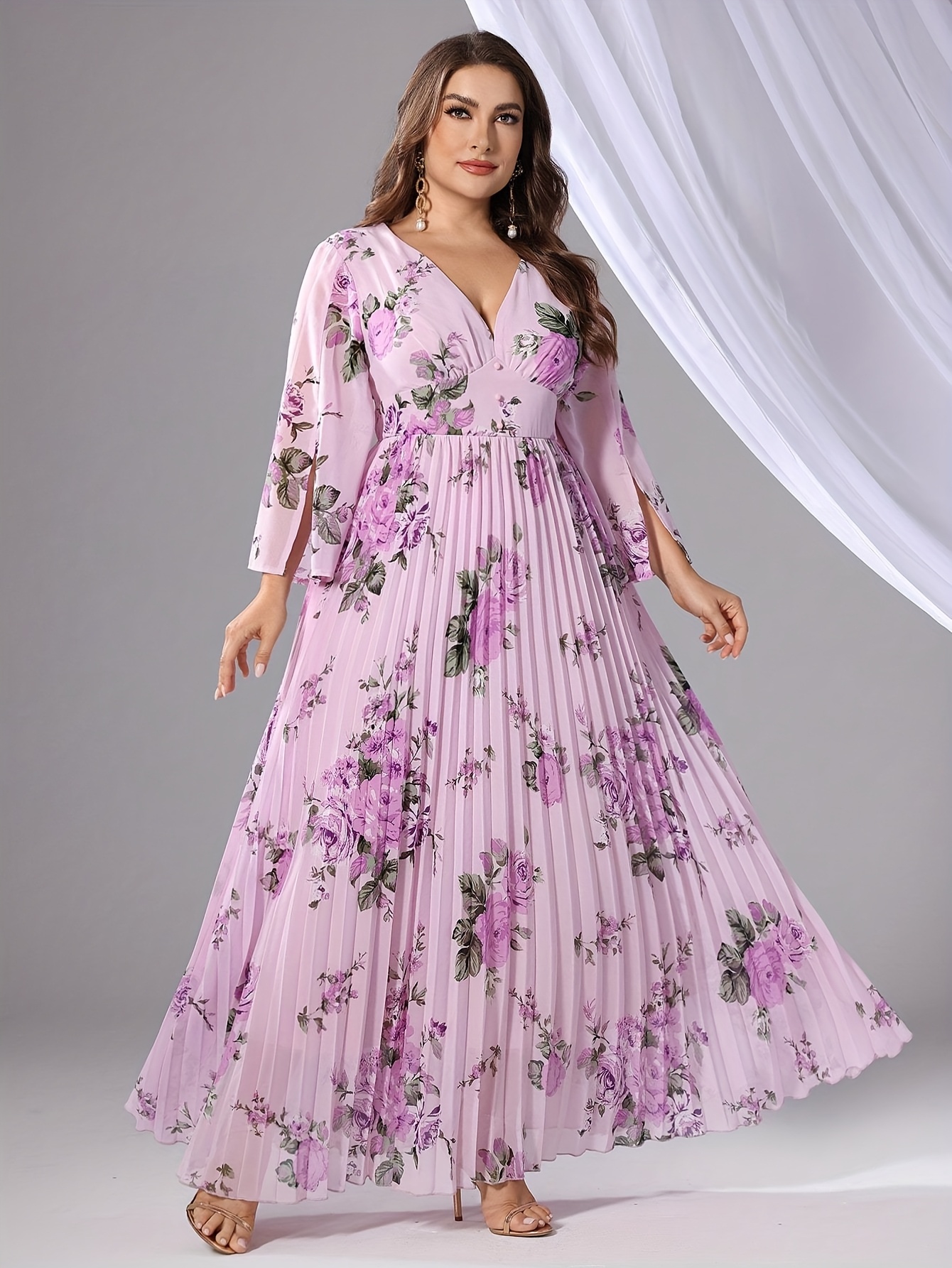 midi floral dresses for women Embroidered Multicolor Floral Midi Dress