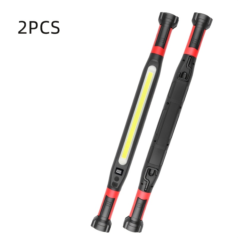 2pcs Lihangstar Rechargeable Led Work Light Flashlight, High Brightness Magnetic Portable Light With Hook & Suitable For Workshop, Camping, Emergency, - Suitable For Inspection, Warehouse, Outdoor