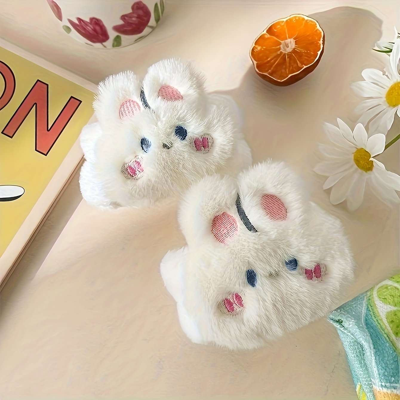 

1pair Rabbit Pattern Washing Wristband, Moisture- Wrist Sleeve, Wrist