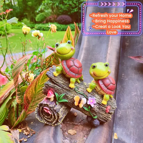 garden outdoor decor figurine solar light outside turtle art decorations for yard patio balcony unique housewarming gifts birthday gifts for women mom grandma