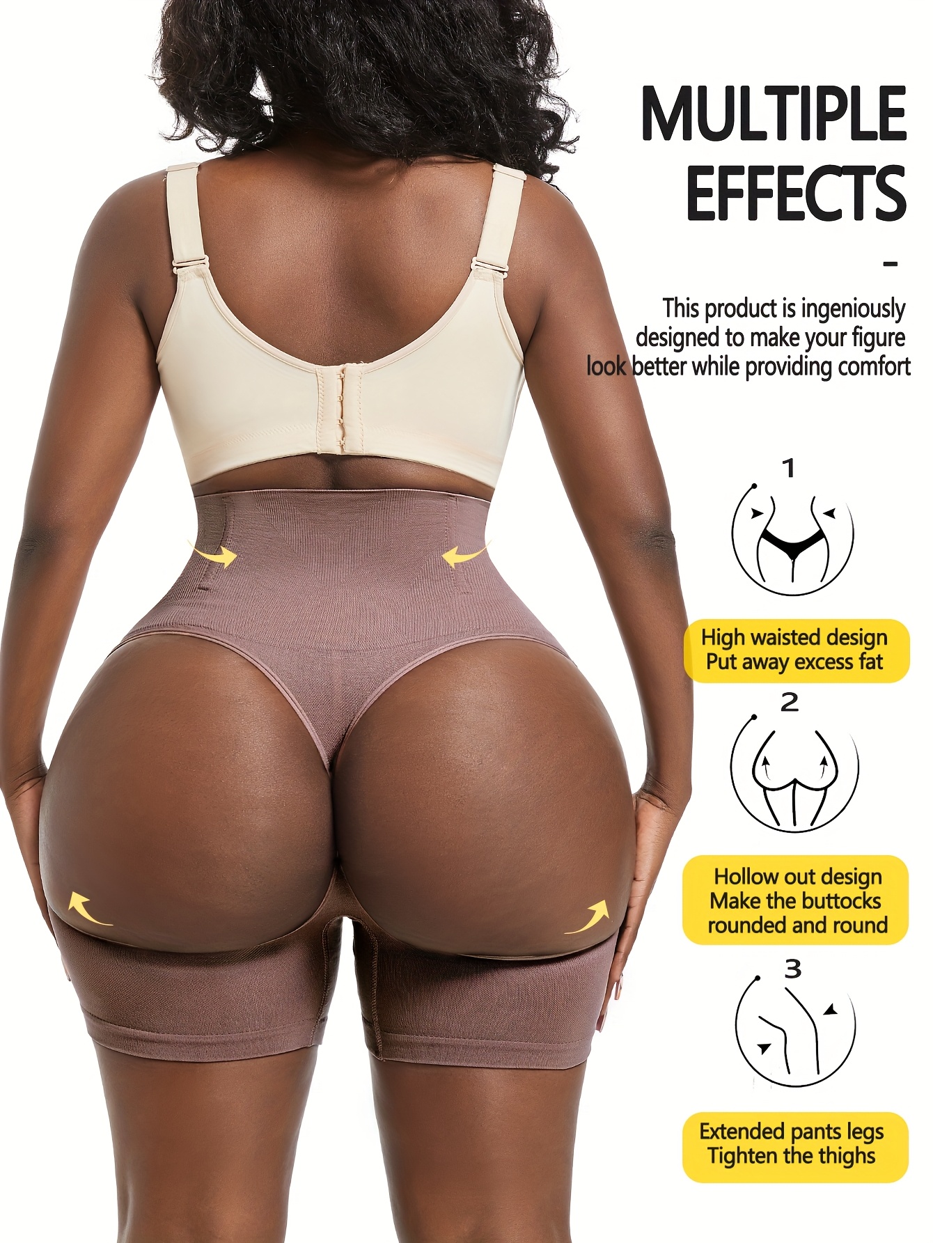 Two piece set of hip lifting pants with a feminine feel, revealing buttocks and lifting hips, shaping the body with a large waist and waist cinching, and shaping the abdomen