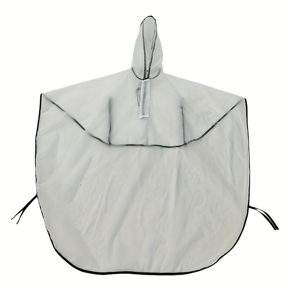 Image of 1pc Waterproof Wheelchair Rain Cape With Hood, Raincoat For Disabled People, Transparent Rain Cover