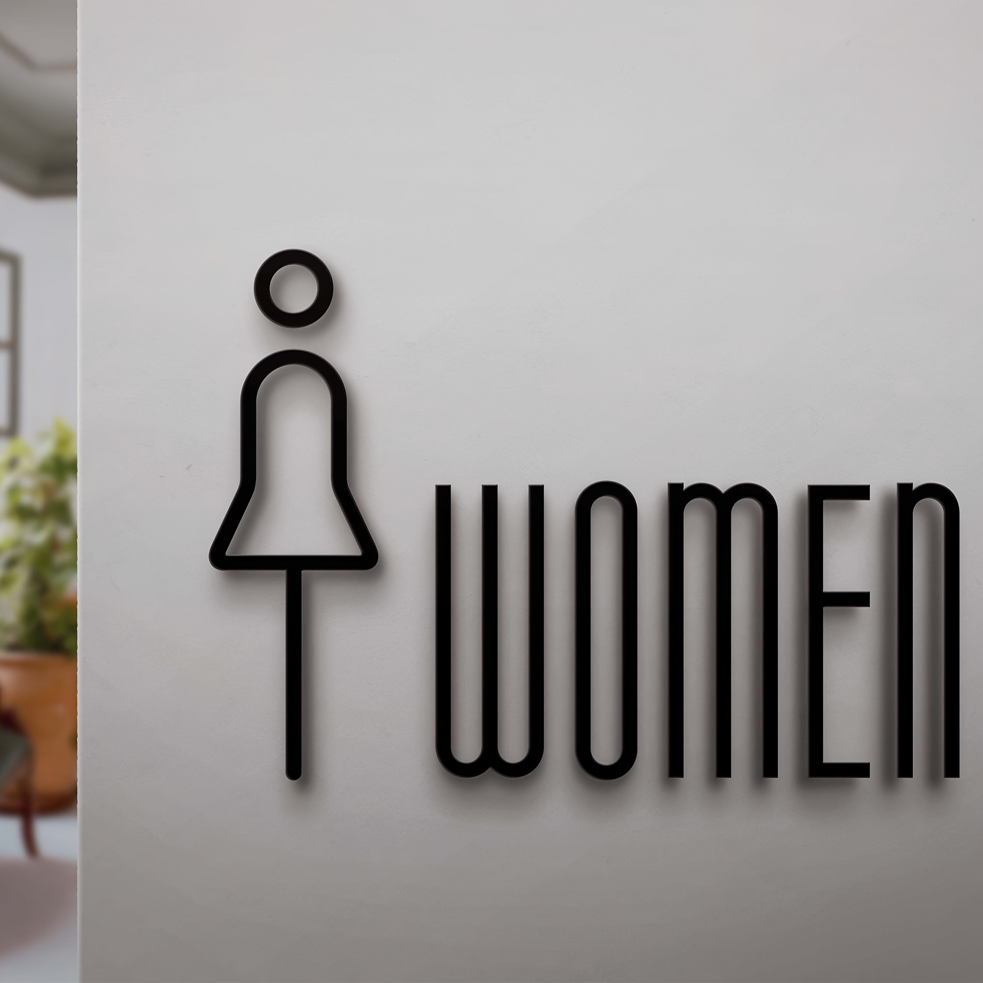 Cartello Da Bagno Maschile E Femminile, Cartello Da Toilette In Acrilico Autoadesivo, Cartello Da Bagno Unisex Per Porta Del WC, Cartello Da Toilette Per Centro Commerciale Dell'Hotel Ristorante Coff