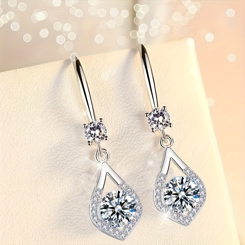 

Exquisite Silver-plated Mozambique Drop Earrings - The Elegant And High-end Choice For Professional Women, Suitable For Daily Wear, Parties, And Special Occasions.